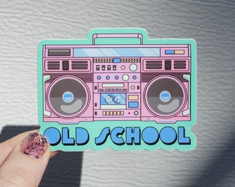 OLD SCHOOL Boombox Sticker