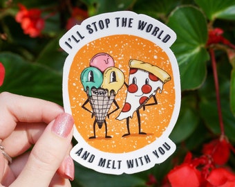 Pizza and Ice Cream Sticker