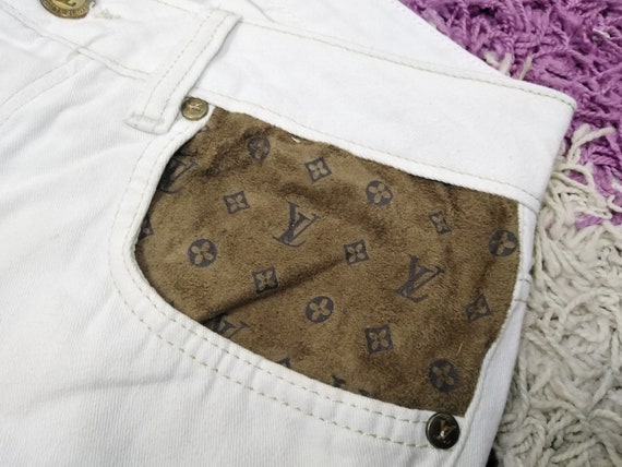 Louis Vuitton Patch Vintage White Men Straight Leg
