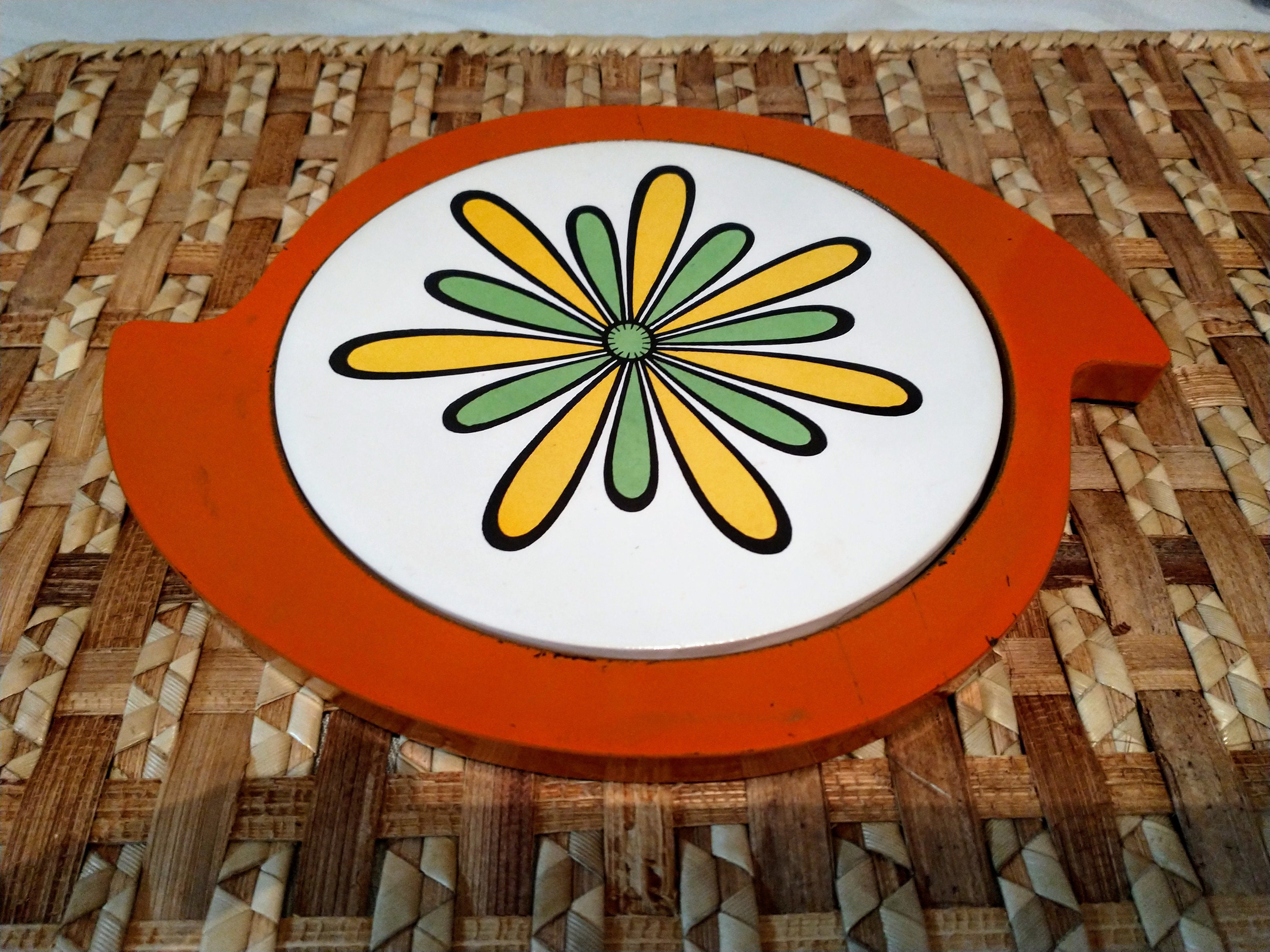 Vintage Groovy 1960's Trivet Retro Trivets Vintage Etsy