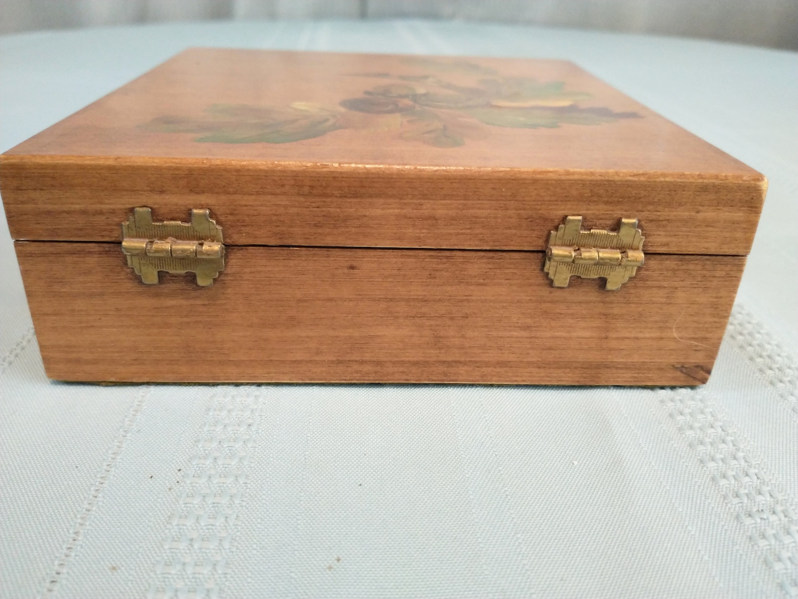 Adorable Wooden Box Folk Art Hand Painted Vintage Jewelry Etsy