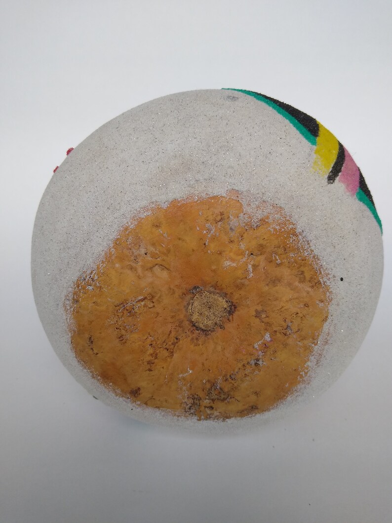 South American Tribal Folk Art, Mexican Tribal Sand Gour Art Native American Tribal Gourd Art