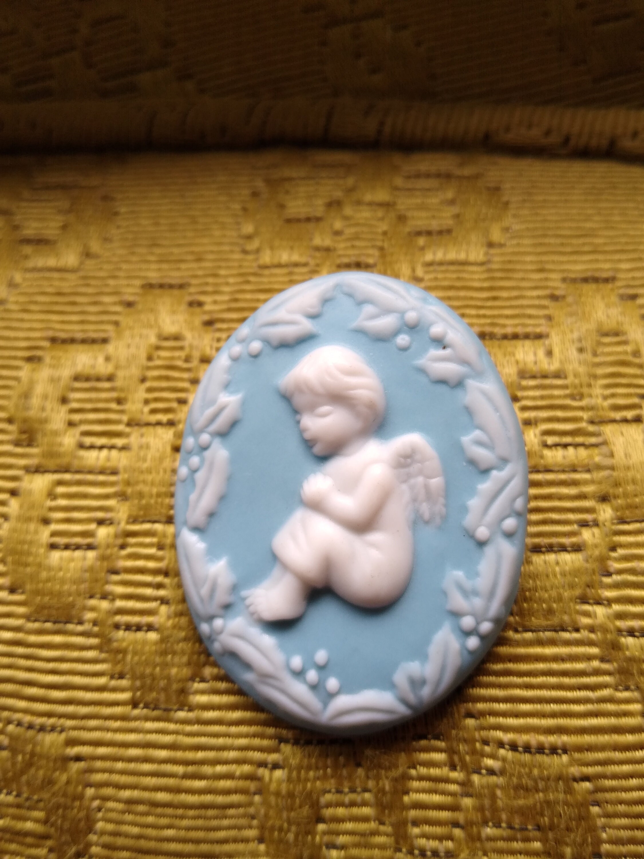 Vintage angel ceramic brooch angel pin Etsy