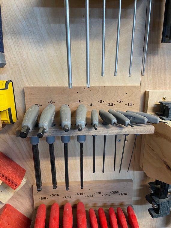 CNC T-handle Wrench Organizer SVG: SAE, Metric & Torx (digital