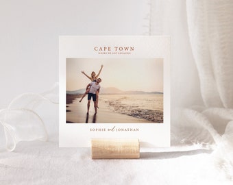 Personalized Wedding Photo Table Numbers & Menu