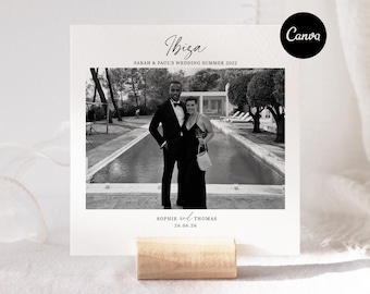 Wedding Photo Table Numbers | Editable Canva Table Plan (Instant Download)