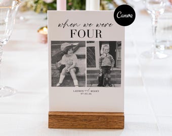Wedding Photo Table Numbers | Editable Canva Table Plan (Instant Download)