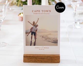 Wedding Photo Table Numbers | Editable Canva Table Plan (Instant Download)