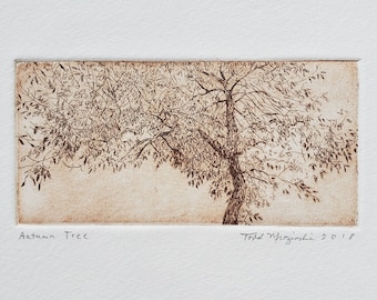 Print - Etching - Autumn Tree