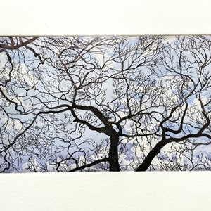 Print - Etching - Aquatint- Trees in Catalano Square