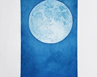 Print - Aquatint - Birthday full moon