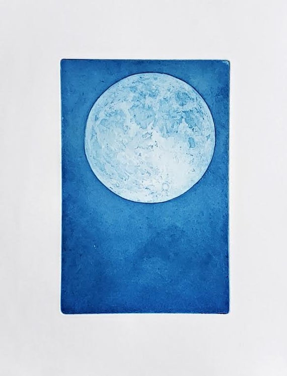 Print - Aquatint - Birthday full moon