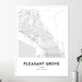 Pleasant Grove Map Print, Pleasant Grove Map Poster Wall Art, Ut City Map, Utah Print Street Map ...