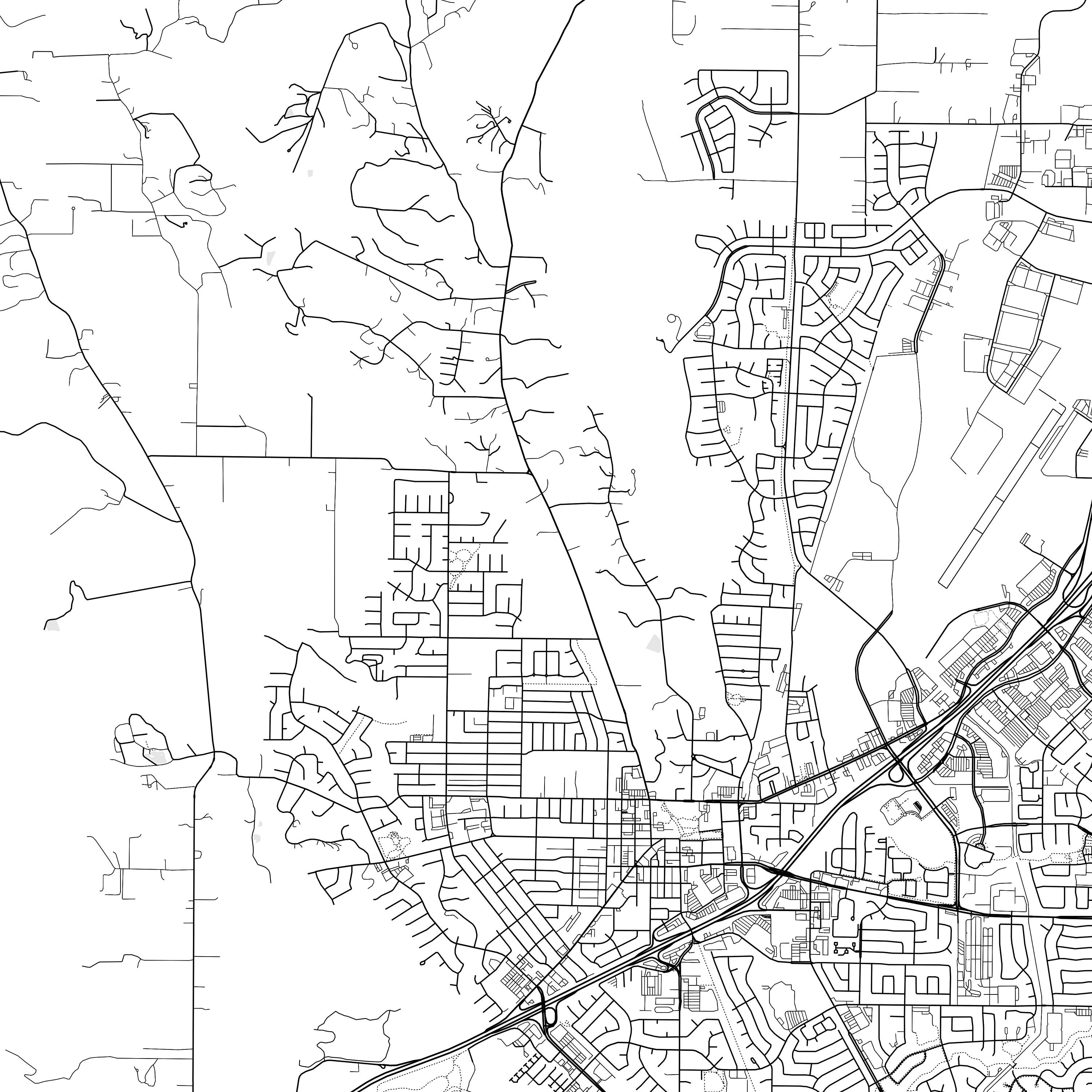 Vacaville Map Print, Vacaville Map Poster Wall Art, Ca City Map