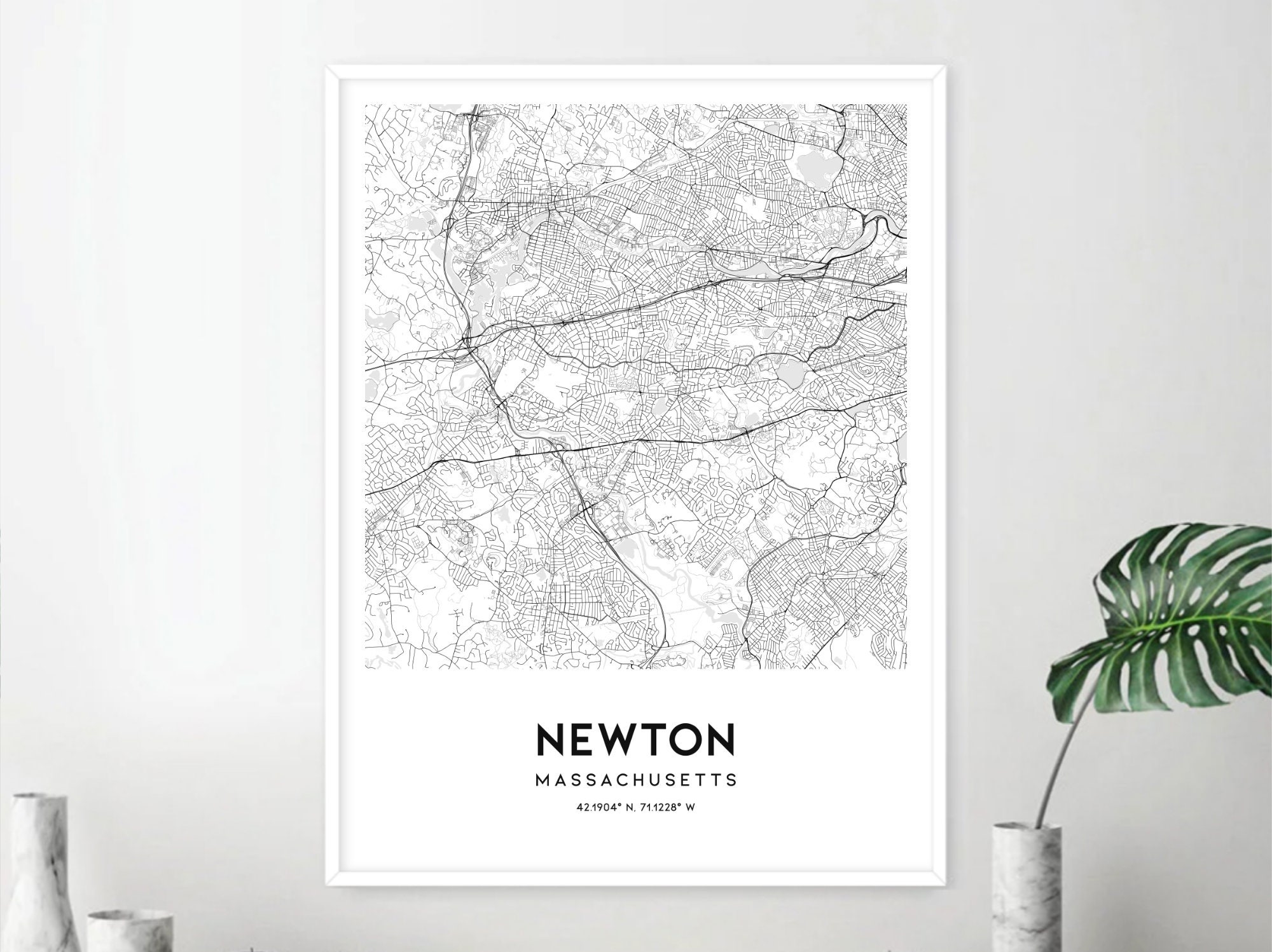 Road Map Of West Newton Ma
