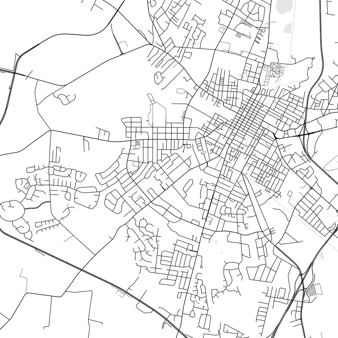 Hopkinsville Map Print Hopkinsville Map Poster Wall Art Ky Etsy