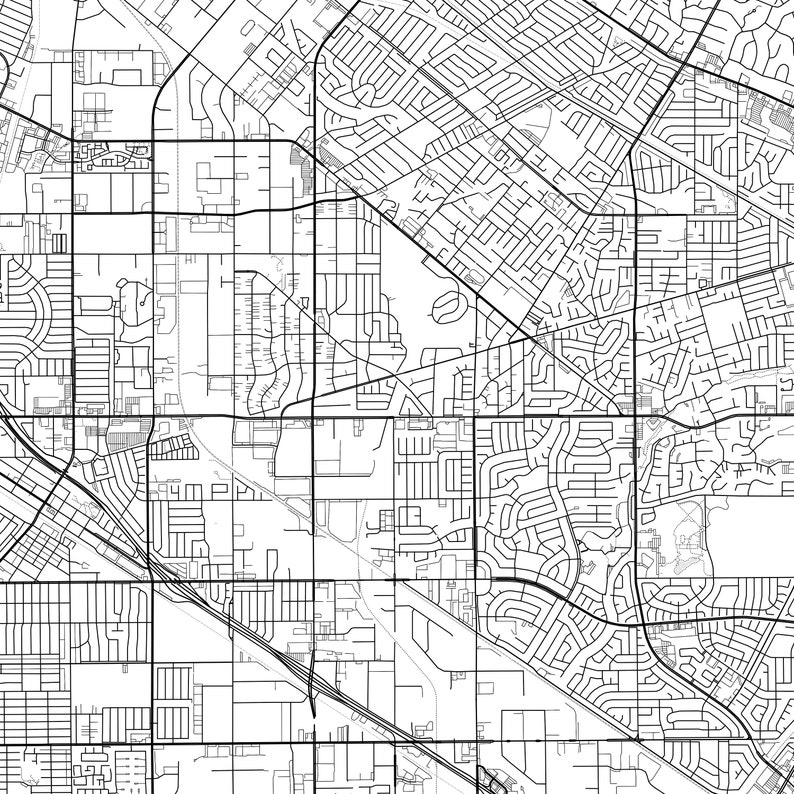 La Mirada Map Print, La Mirada Map Poster Wall Art, Ca City Map