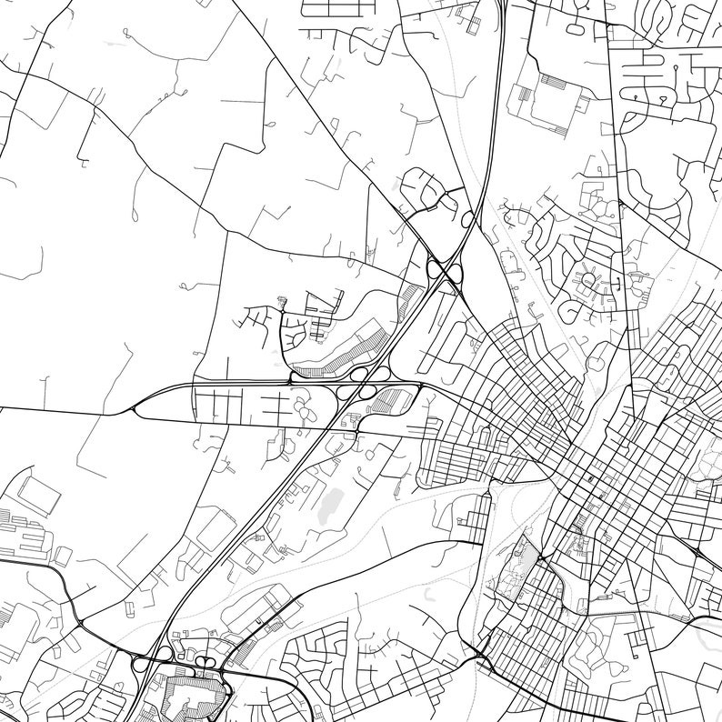 Hagerstown Map Print, Hagerstown Map Poster Wall Art, Md City Map ...