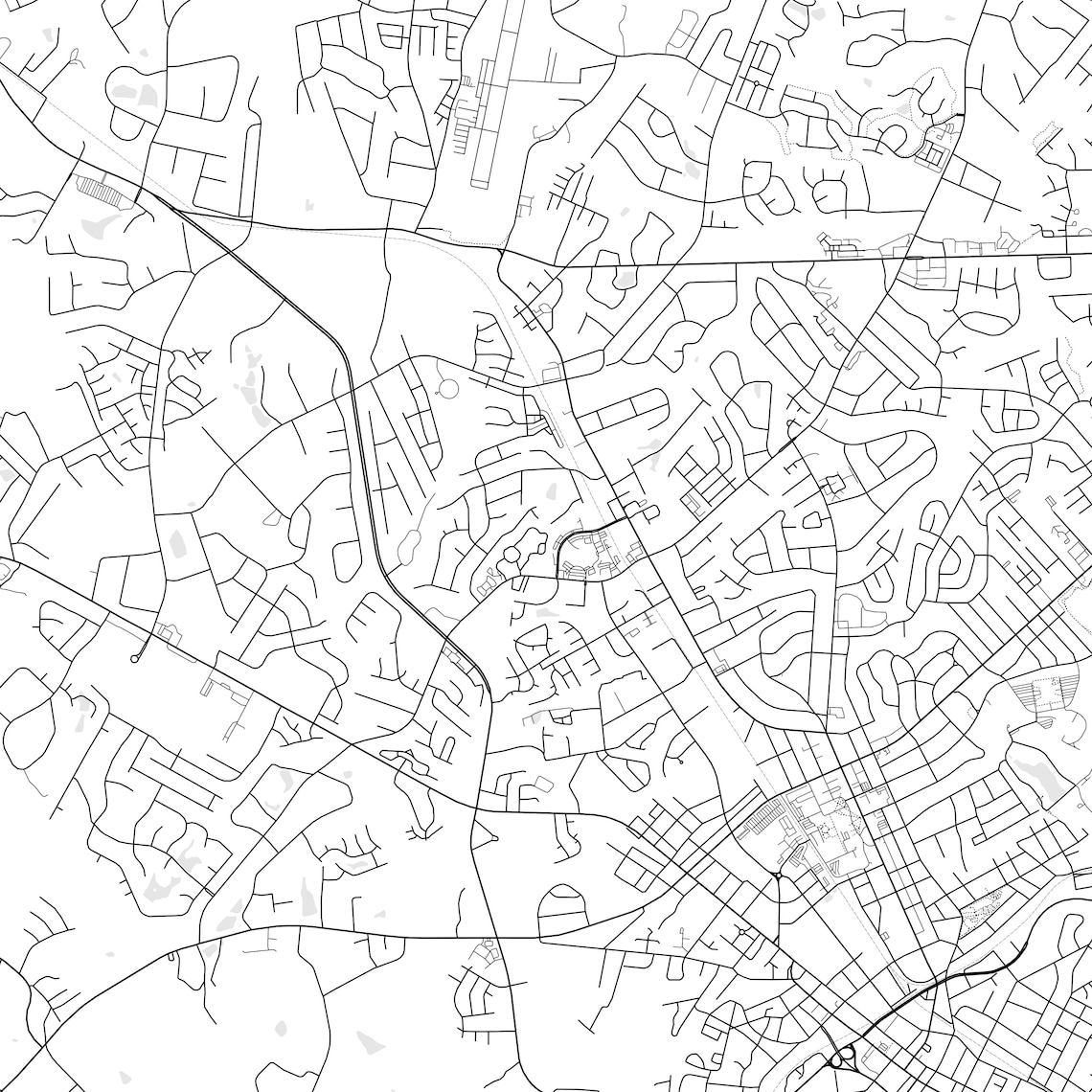 Rock Hill Map Print Rock Hill Map Poster Wall Art Sc City - Etsy