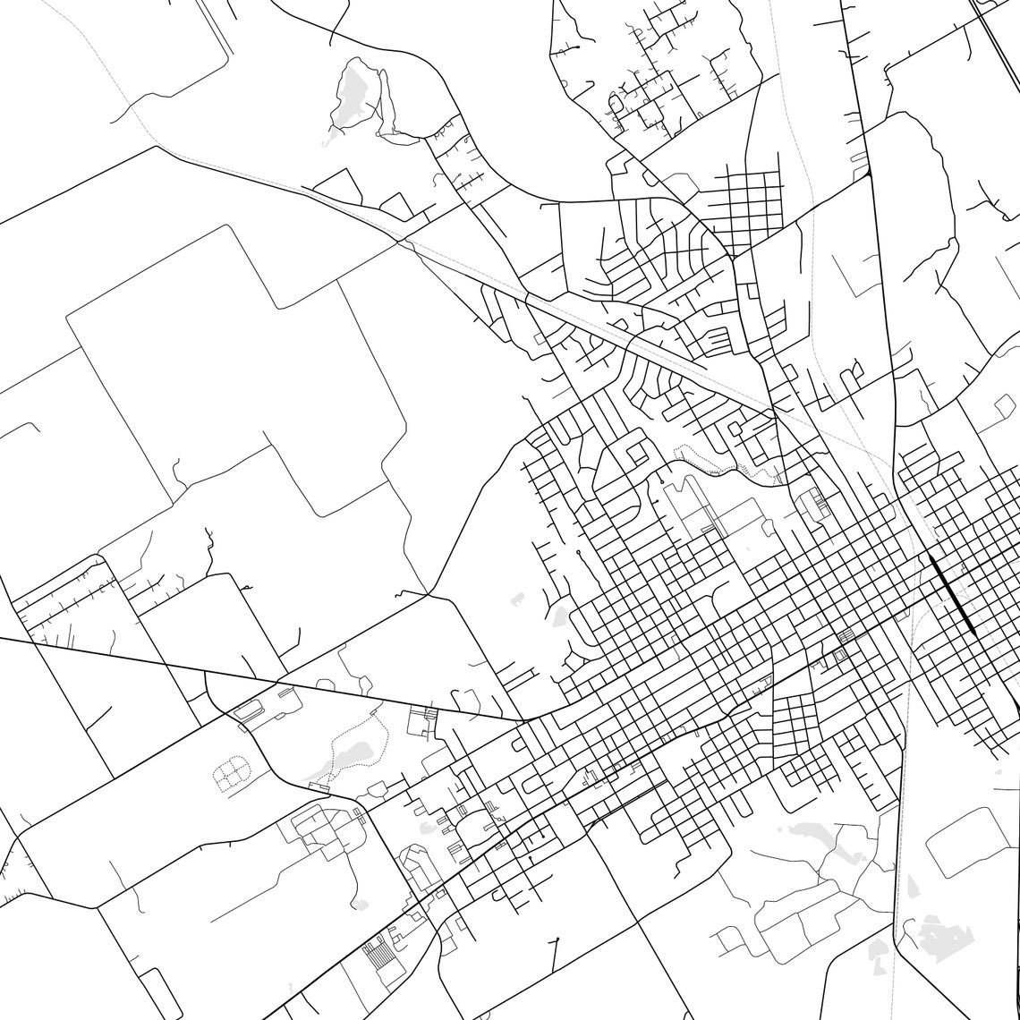 Corsicana Map Print Corsicana Map Poster Wall Art Tx City  Etsy
