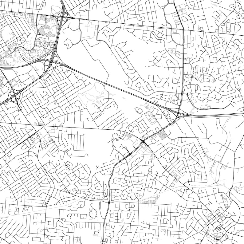 Jeffersontown Map Print, Jeffersontown Map Poster Wall Art, Ky City Map