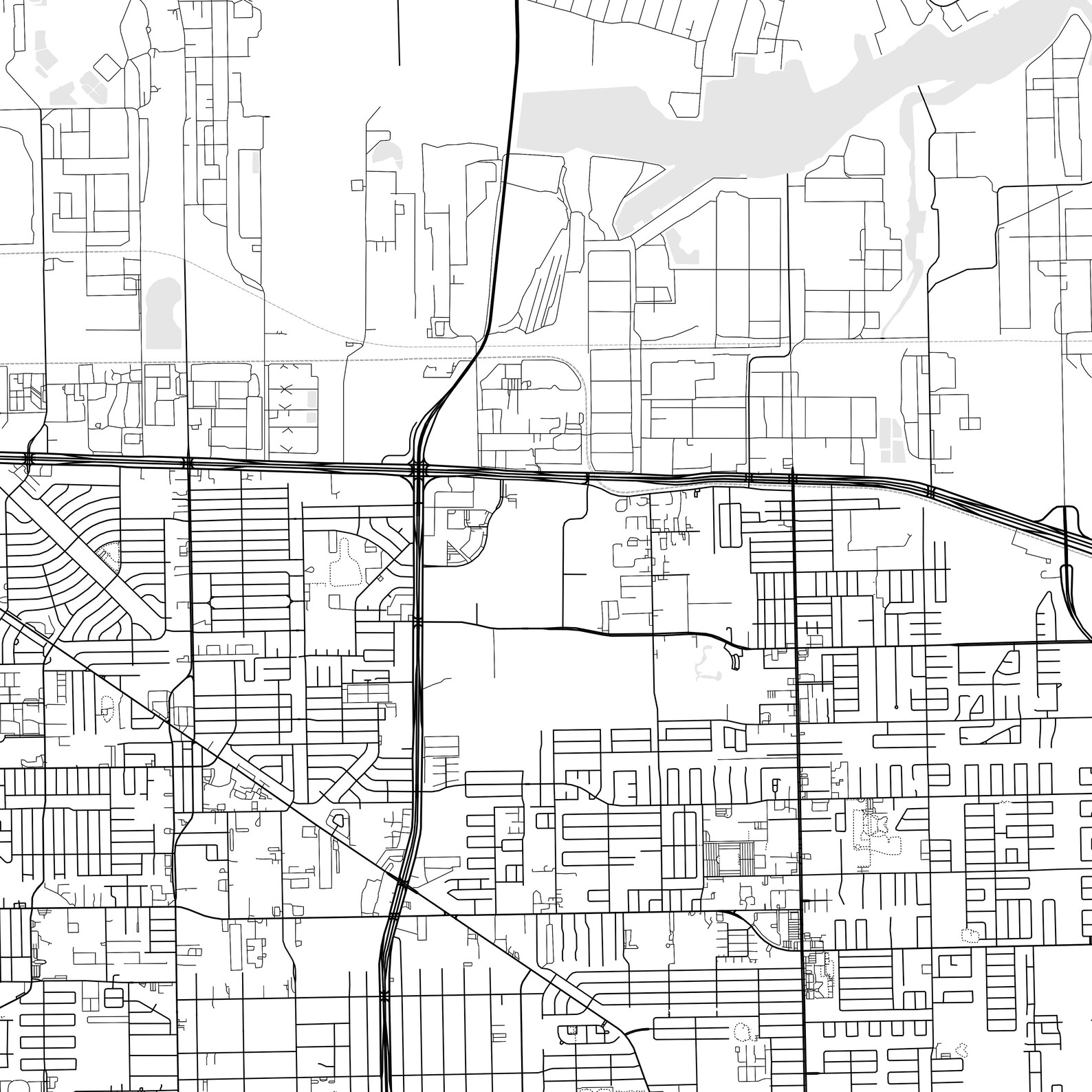 Deer Park Map Print, Deer Park Map Poster Wall Art, Tx City Map, Texas Print Street Map Decor