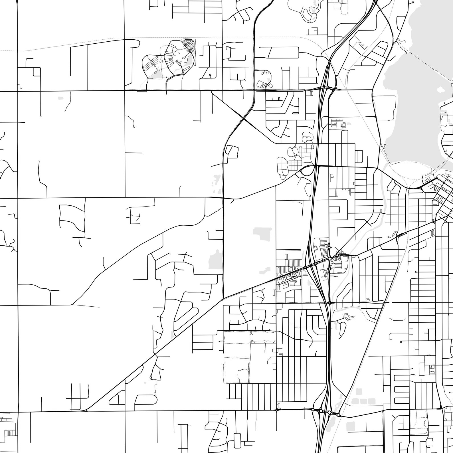 Neenah Map Print, Neenah Map Poster Wall Art, Wi City Map, Wisconsin