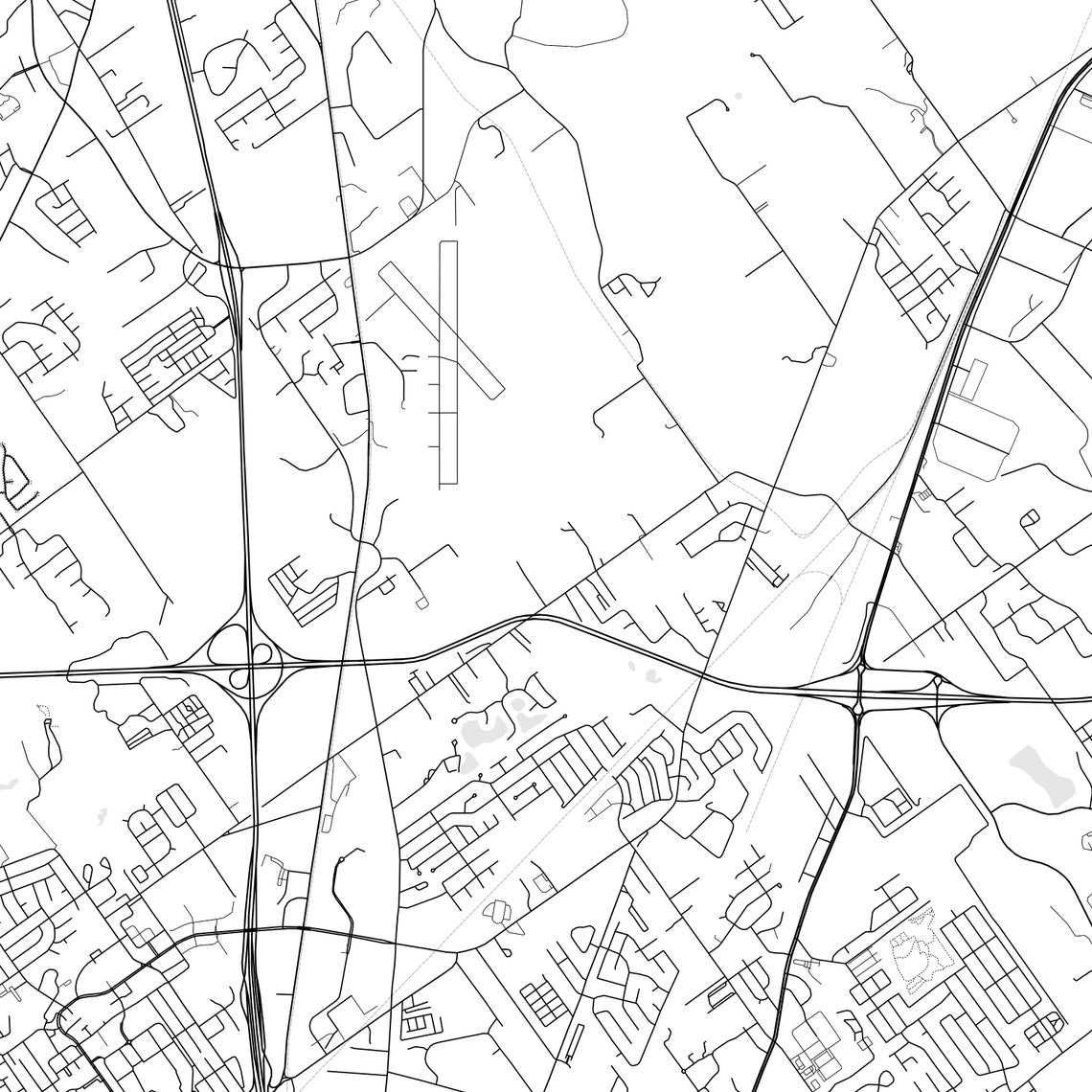 Jeffersonville Map Print, Jeffersonville Map Poster Wall Art, in City