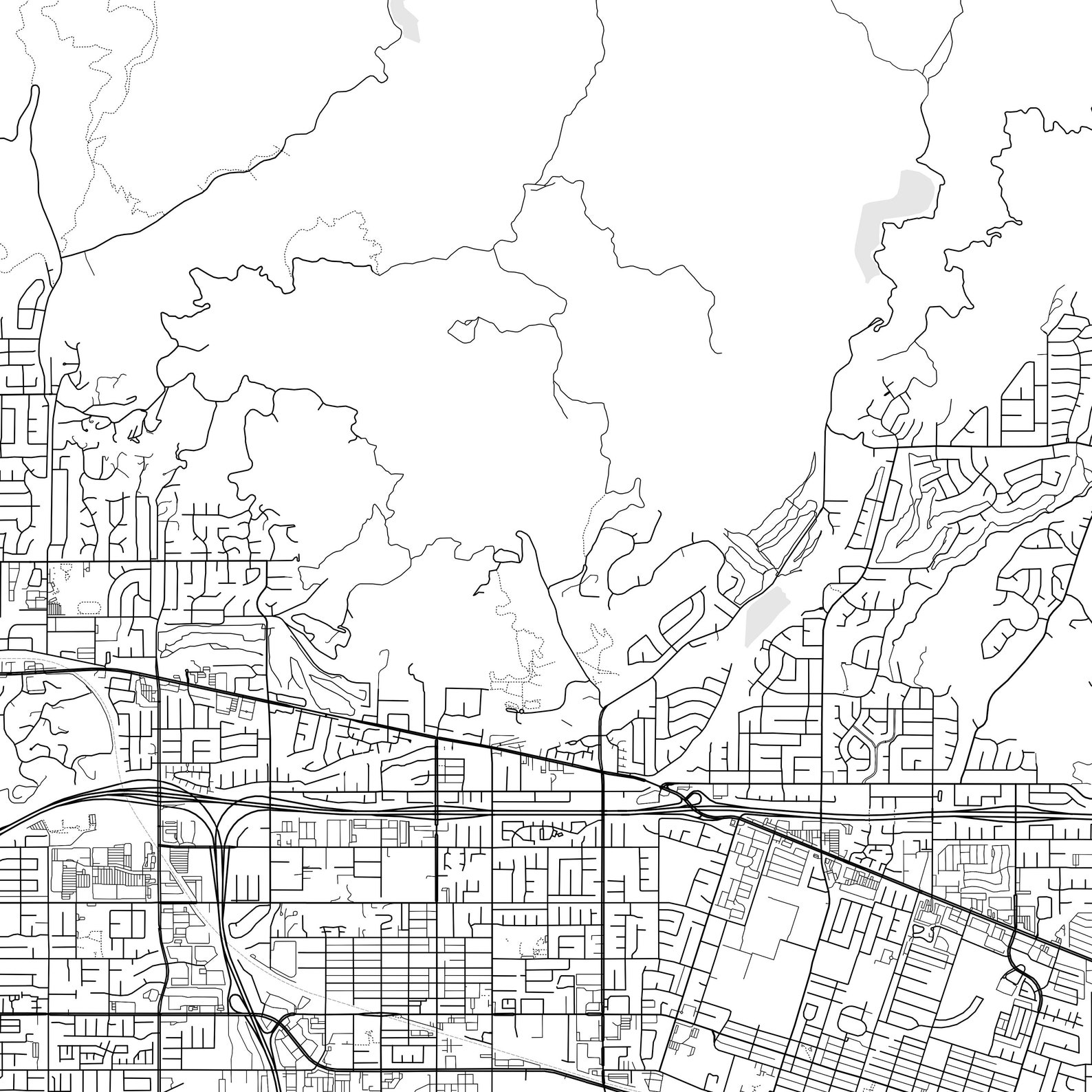 La Verne Map Print La Verne Map Poster Wall Art Ca City Map Etsy