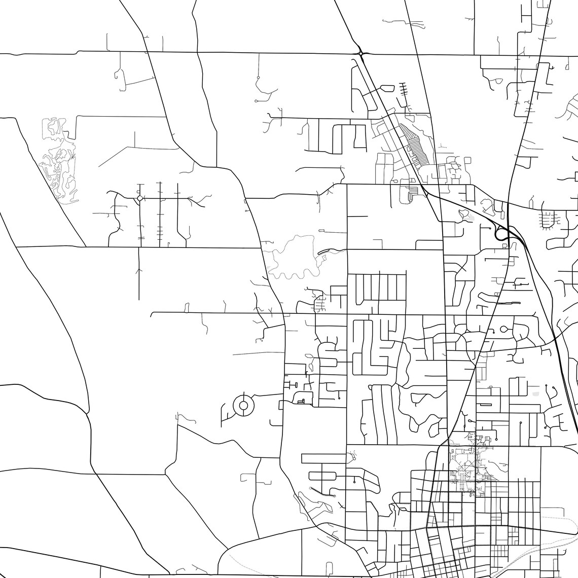 Wooster Map Print Wooster Map Poster Wall Art Oh City Map Etsy