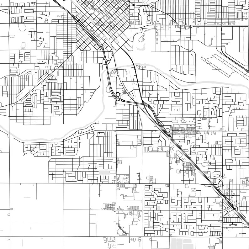 Ceres Map Print Ceres Map Poster Wall Art Ca City Map Etsy