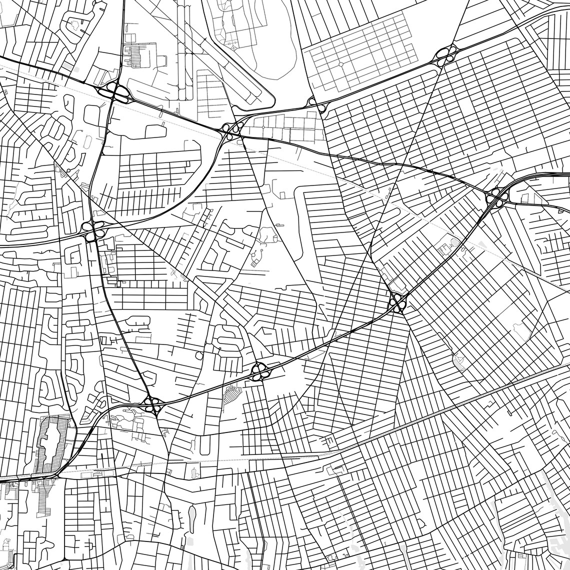 Lindenhurst Map Print, Lindenhurst Map Poster Wall Art, Ny City Map