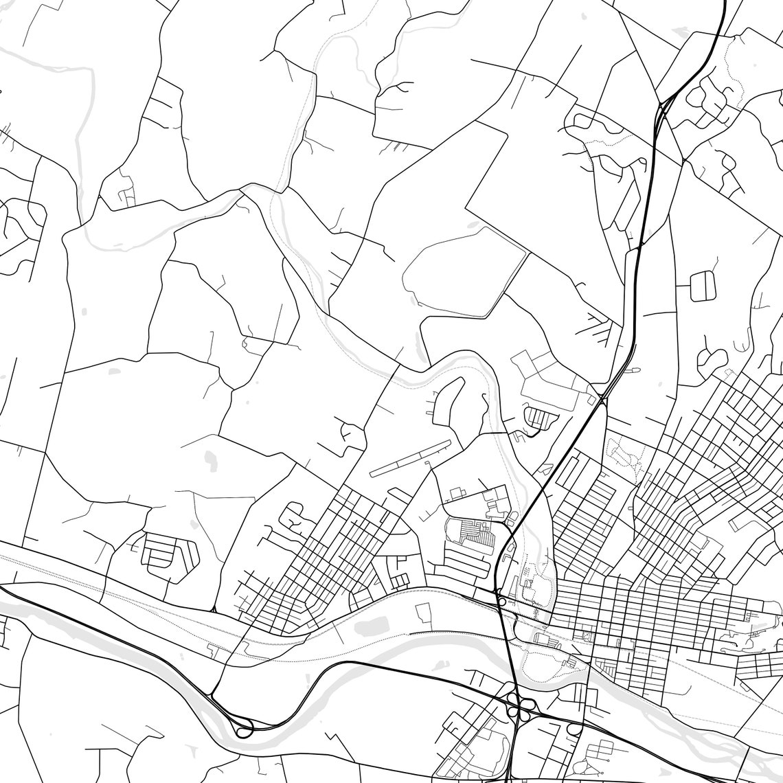 Pottstown Map Print Pottstown Map Poster Wall Art Pa City - Etsy