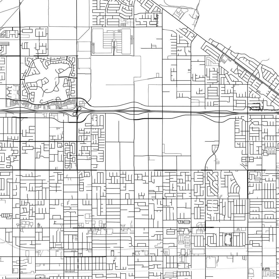 Rialto Map Print, Rialto Map Poster Wall Art, Ca City Map, California