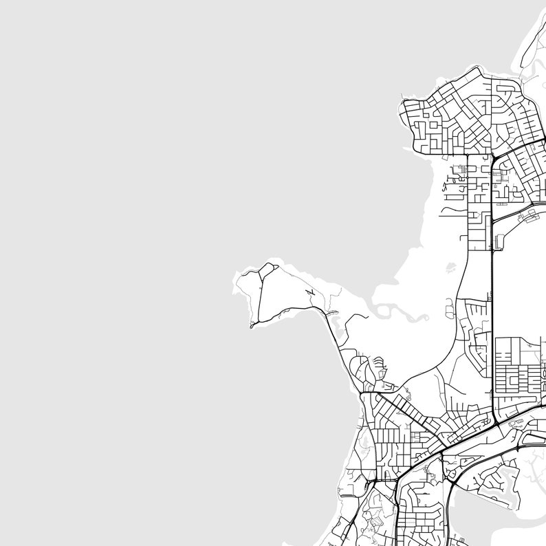 Darwin Map Print Darwin Map Poster Wall Art Darwin City Map Etsy