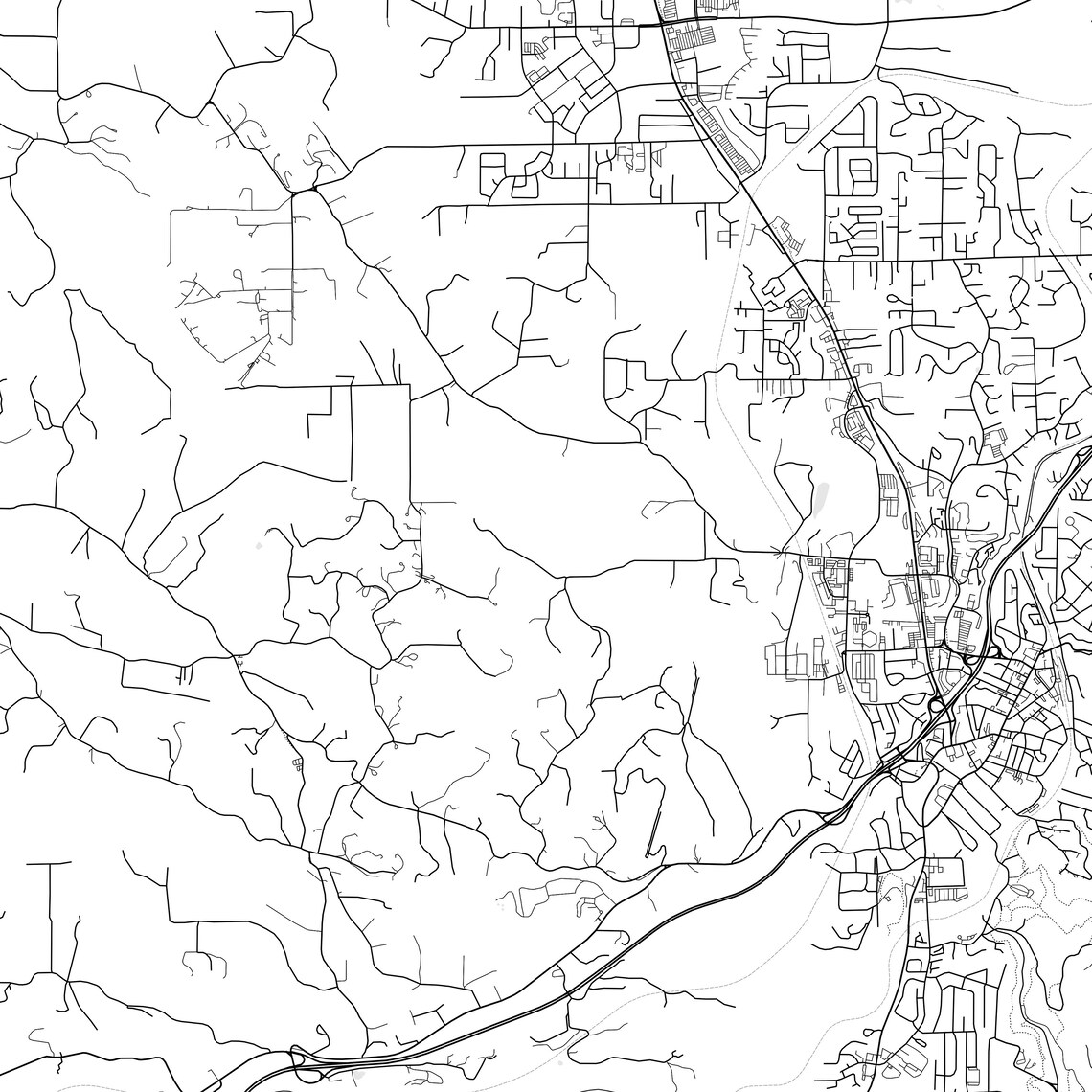 Auburn Map Print, Auburn Map Poster Wall Art, Ca City Map, California ...