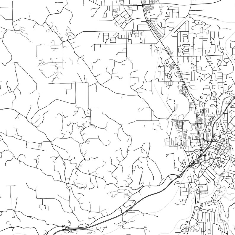 Auburn Map Print, Auburn Map Poster Wall Art, Ca City Map, California