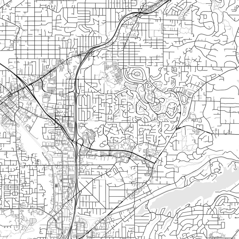 Lake Oswego Map Print Lake Oswego Map Poster Wall Art or Etsy