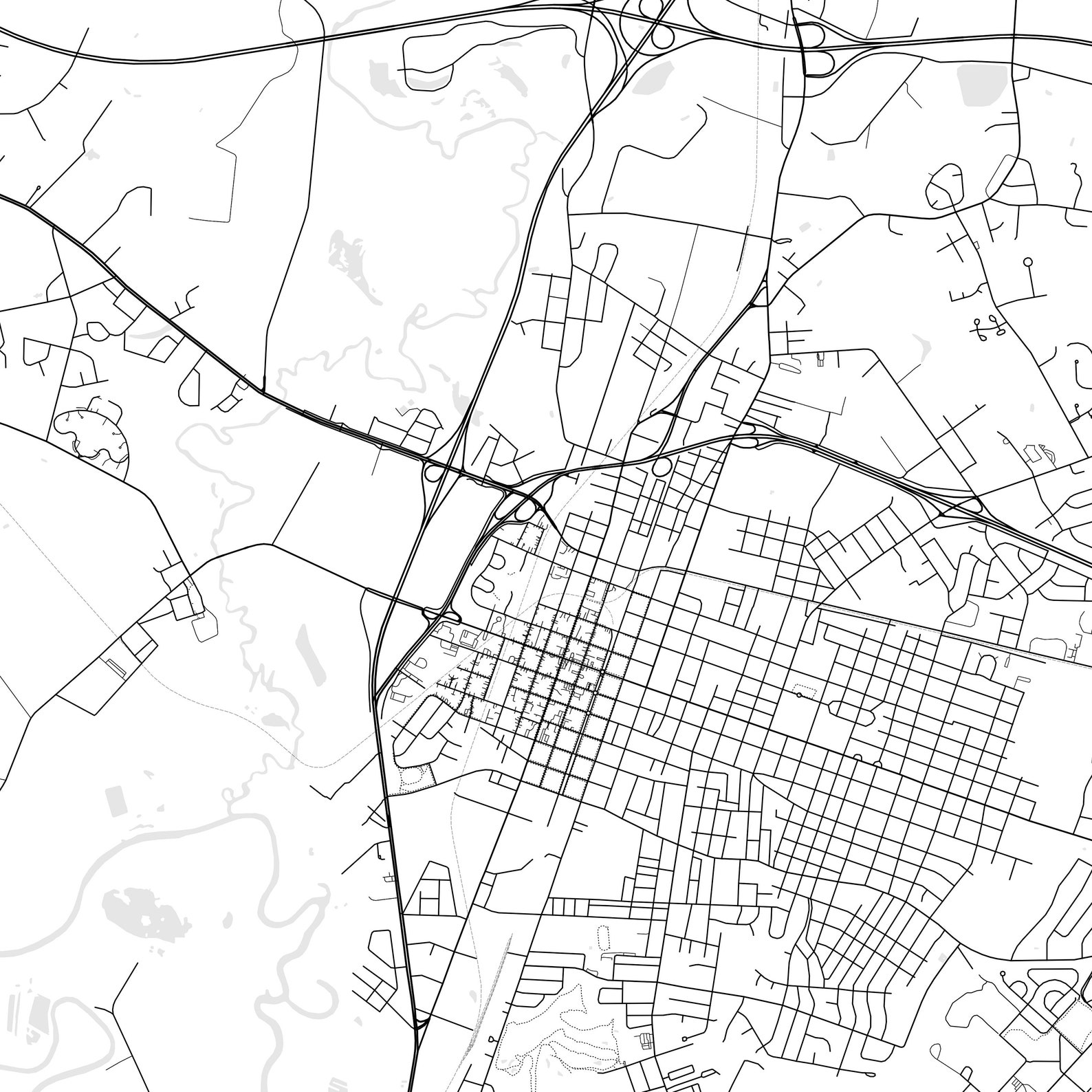 Goldsboro Map Print Goldsboro Map Poster Wall Art Nc City Etsy