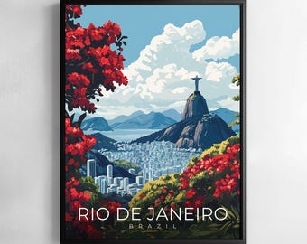 Poster Vintage Rio de Janeiro | Toile Brésil Déco Voyage