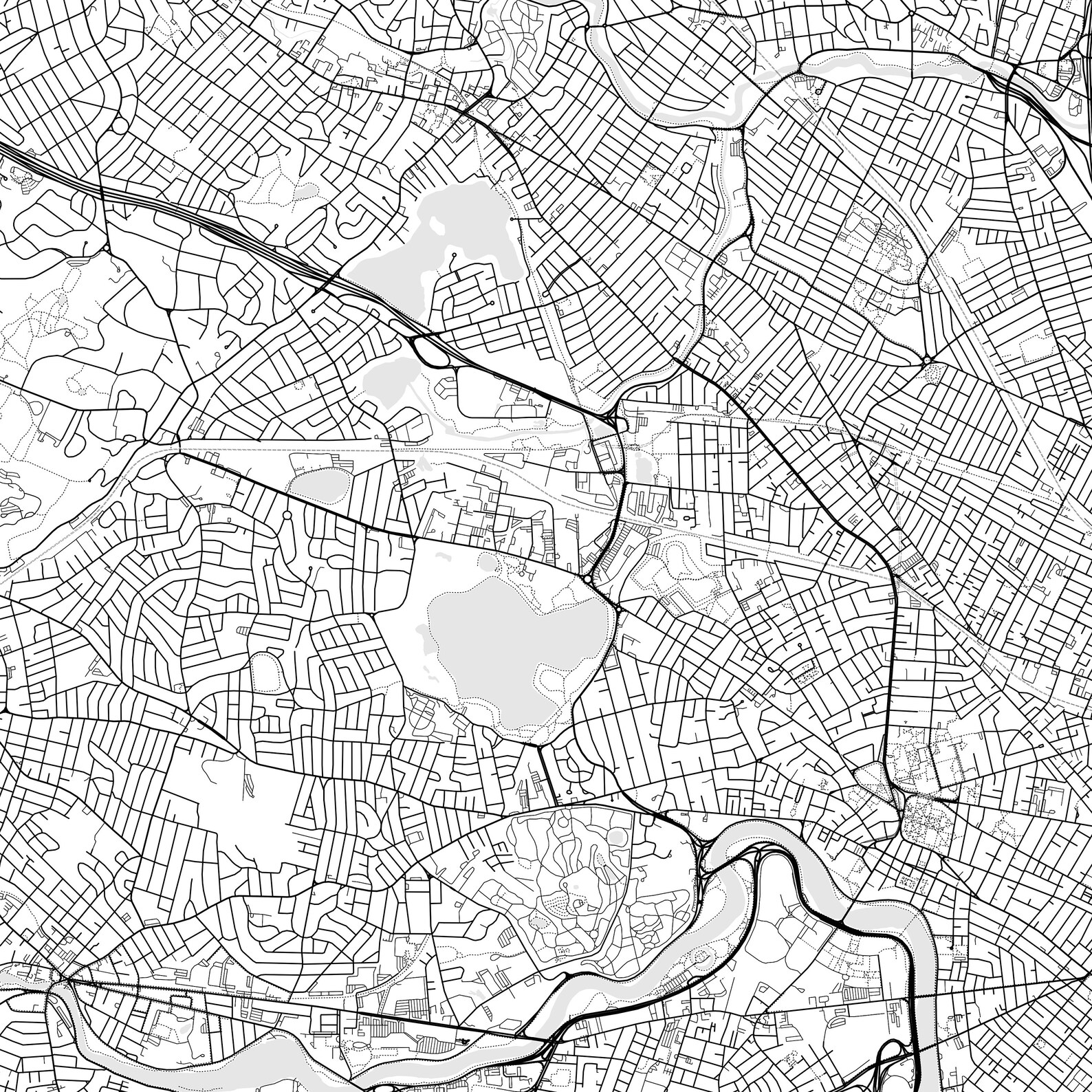 Cambridge Map Print, Cambridge Map Poster Wall Art, Ma City Map, Massachusetts Print Street Map