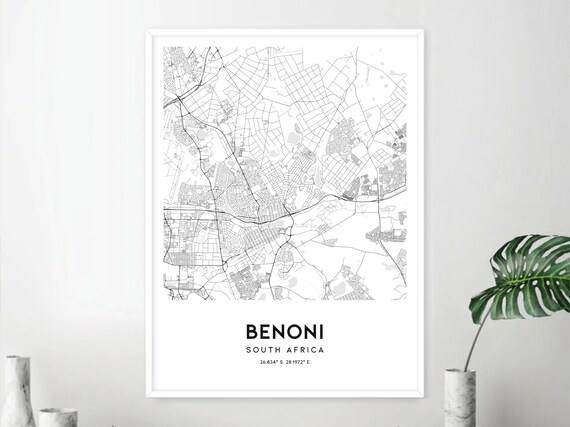 Map of Benoni, South Africa