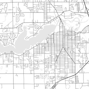 Holland Map Print, Holland Map Poster Wall Art, Mi City Map, Michigan ...