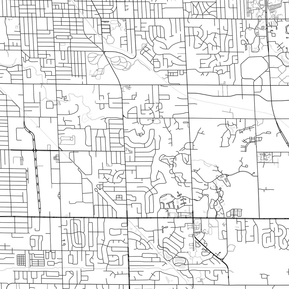 Kentwood Map Print, Kentwood Map Poster Wall Art, Mi City Map, Michigan