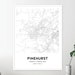 Pinehurst Map Print, Pinehurst Map Poster Wall Art, Nc City Map, North ...
