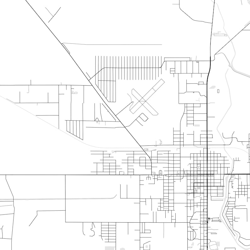 Okeechobee Map Print, Okeechobee Map Poster Wall Art, Fl City Map, Florida Print Street Map ...