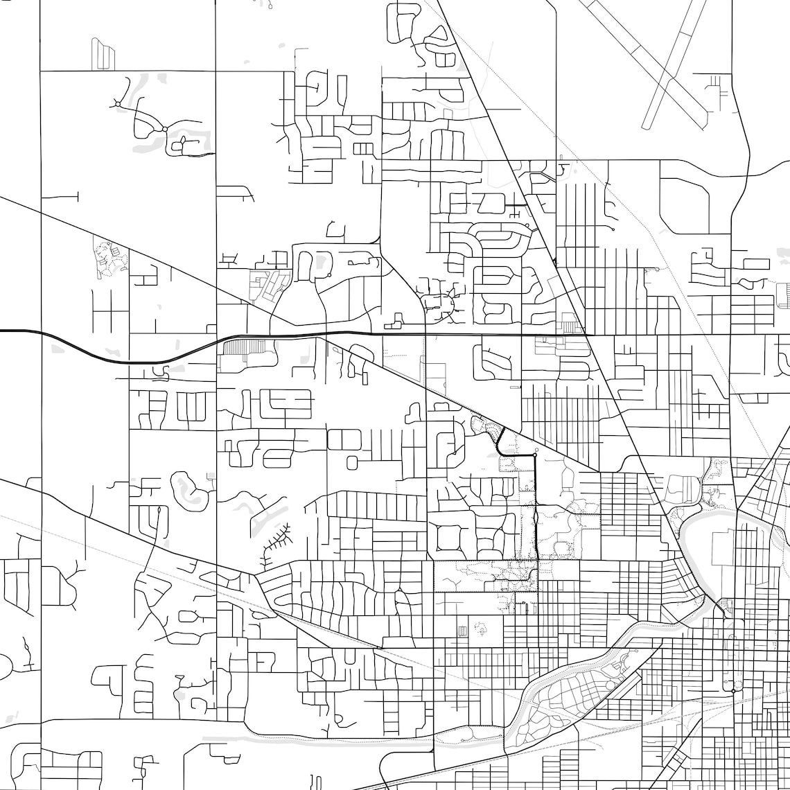 Muncie Map Print Muncie Map Poster Wall Art in City Map Etsy