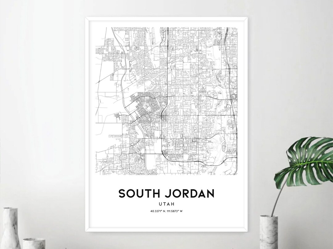 South Jordan Map Print, South Jordan Map Poster Wall Art, Ut City Map ...