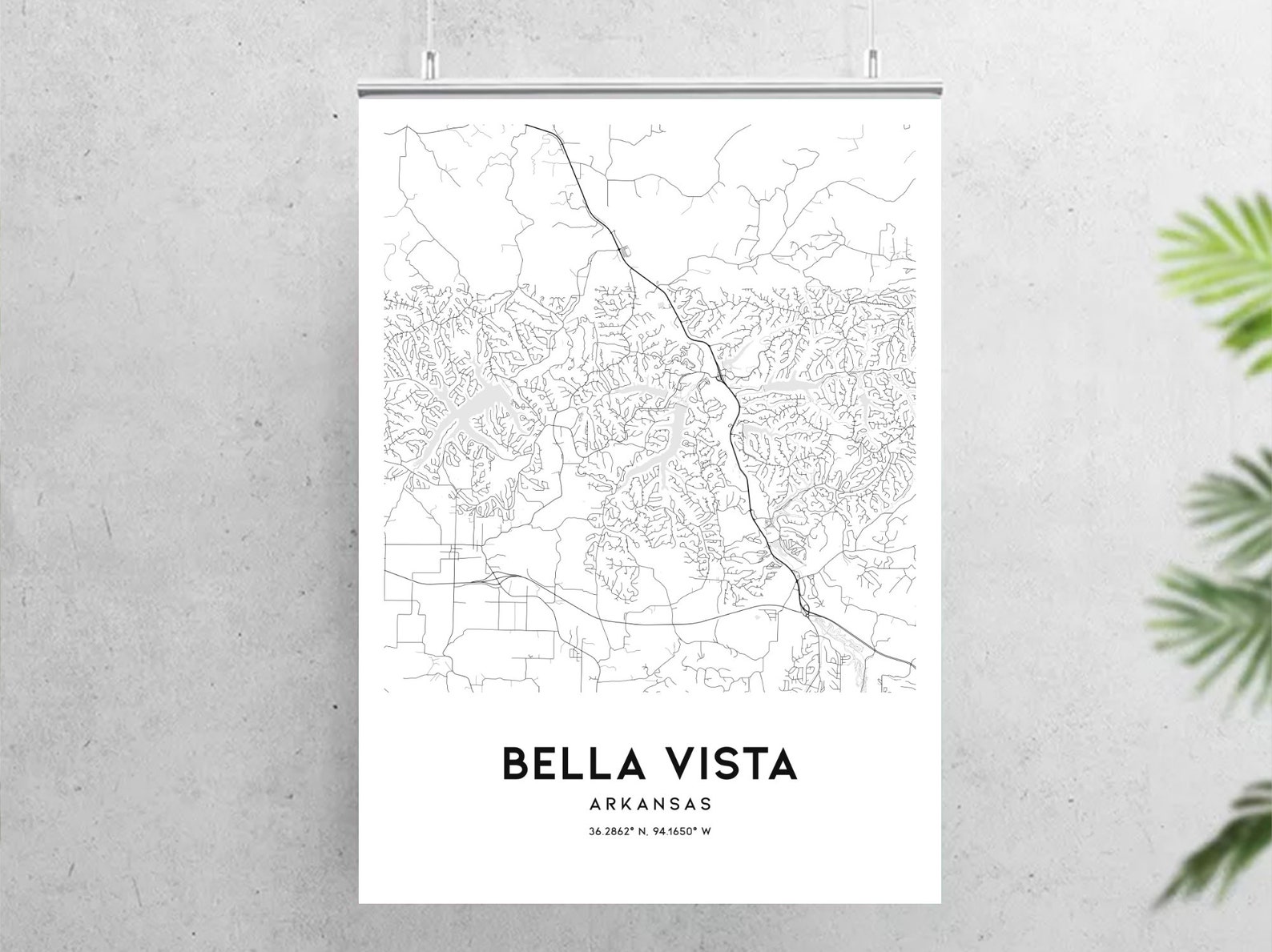 Bella Vista Map Print Bella Vista Map Poster Wall Art Ar Etsy