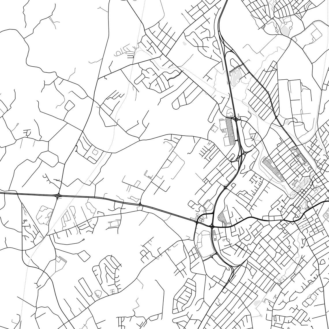 Maryville Map Print, Maryville Map Poster Wall Art, Tn City Map